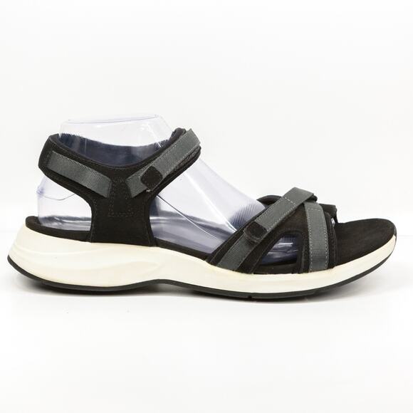 CLARKS Collection Solan Drift Motion Tread Sport Sandals Hook & Loop Black Sz 10 - Picture 2 of 9